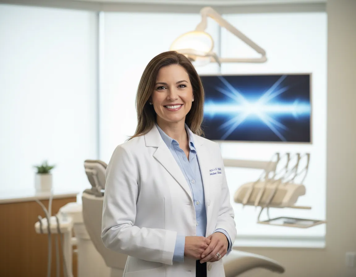 Orthodontist at Nampa Orthodontics smiling in the clinic