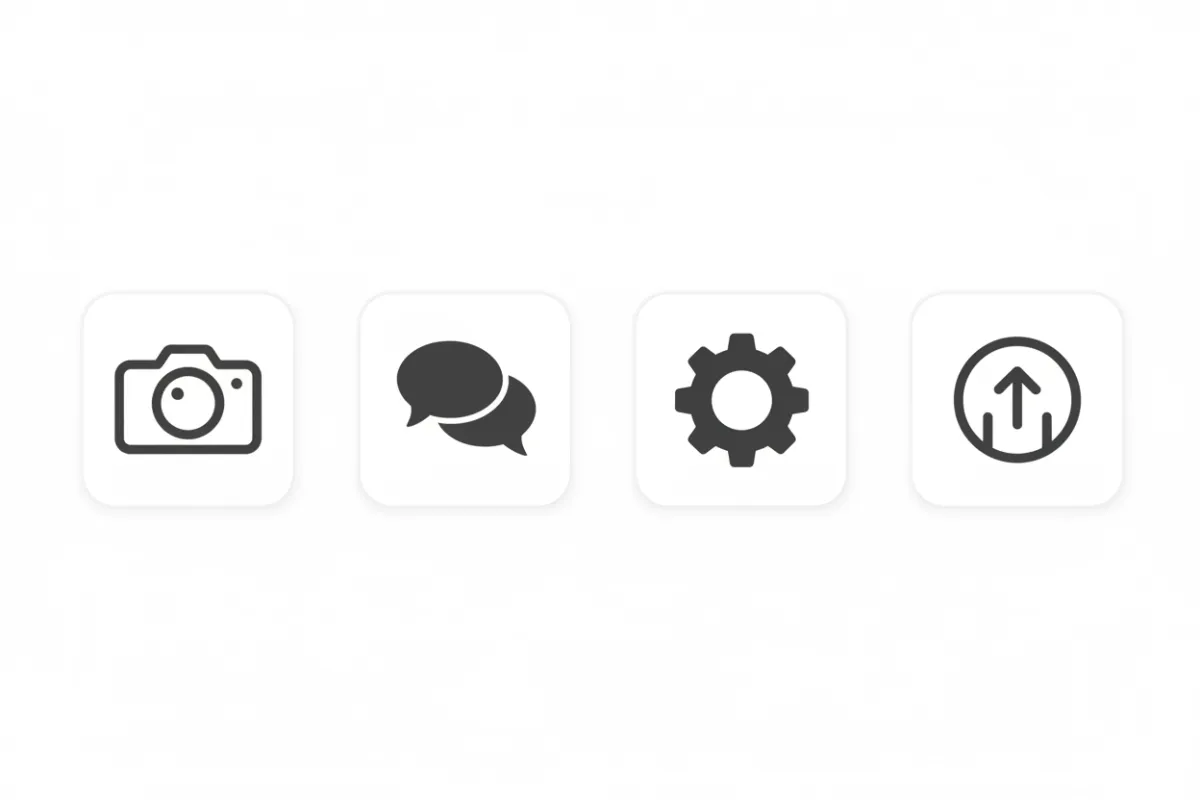 App badge artwork in monochrome style