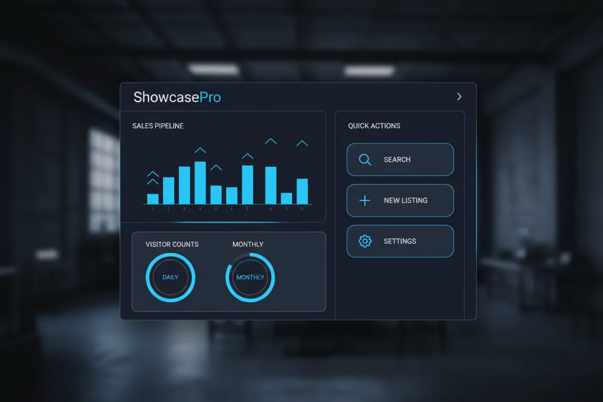 Capture d’écran de la plateforme vendeur avec pipeline de ventes et indicateurs clés