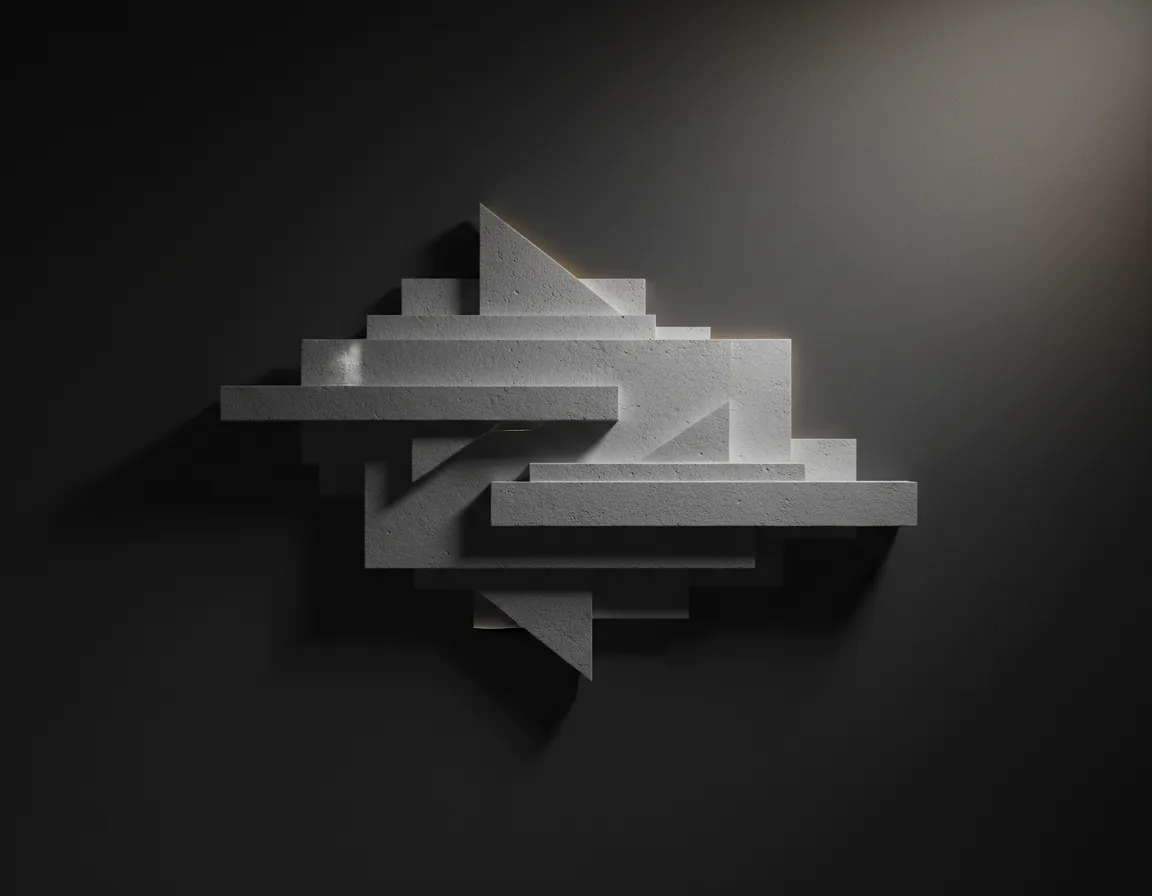 Grayscale abstract architectural texture (decorative)
