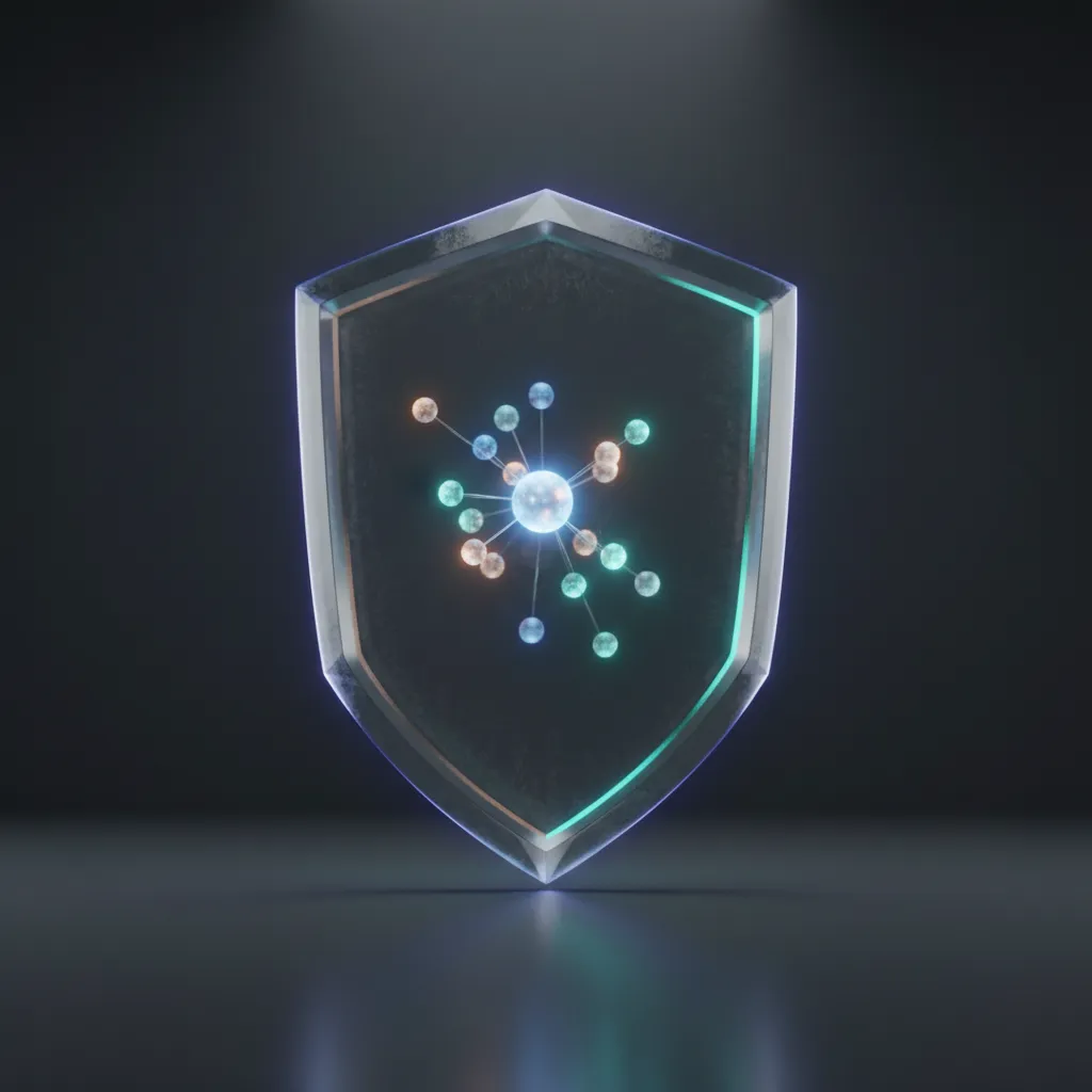 Conceptual illustration representing data security, encryption, and privacy compliance.