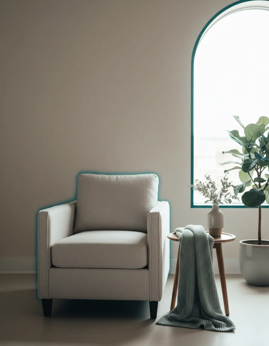 Editorial representation of serene privacy