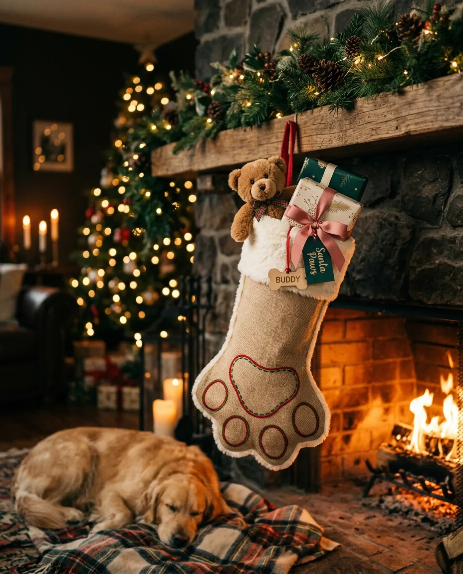 Festive pet treats, toys, and cozy winter pet beds
