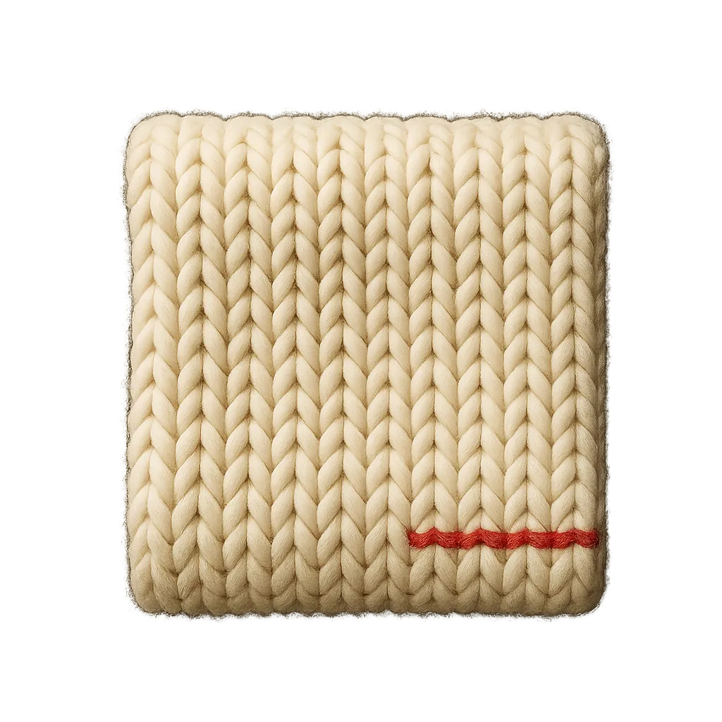 Chunky knit wool holiday throw blanket