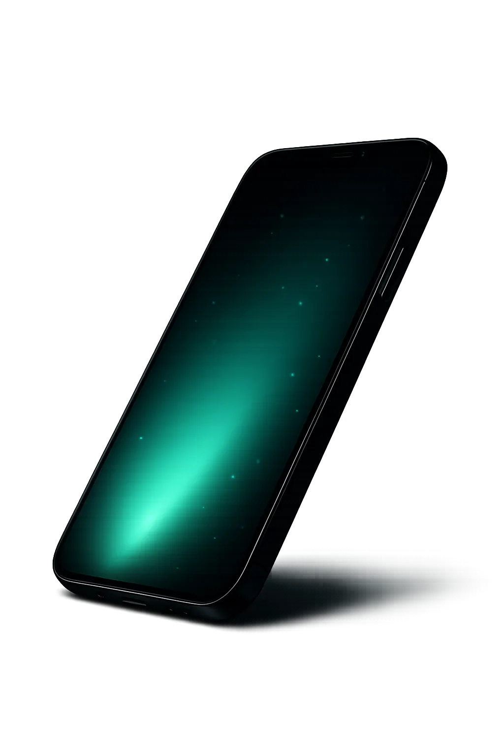 Sleek mobile device mockup showcasing automated AI text-back messaging in crisp teal-green interface