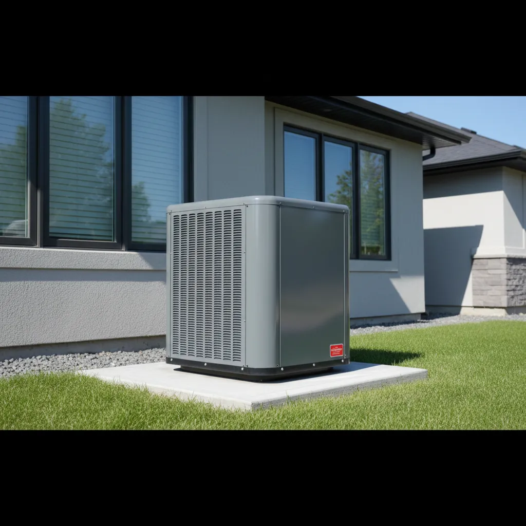 Clean, modern AC unit installation by Ajax