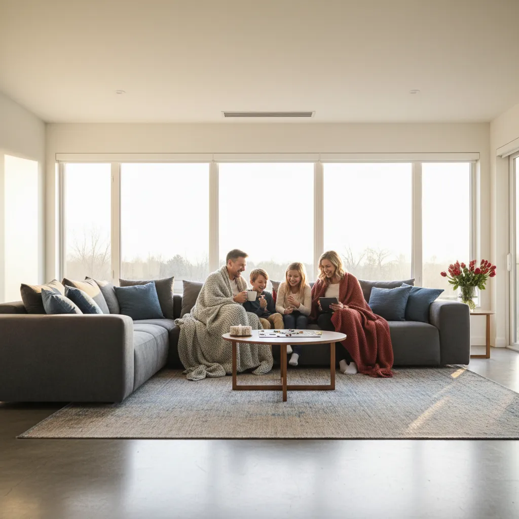 Comfortable family in a well-cooled home