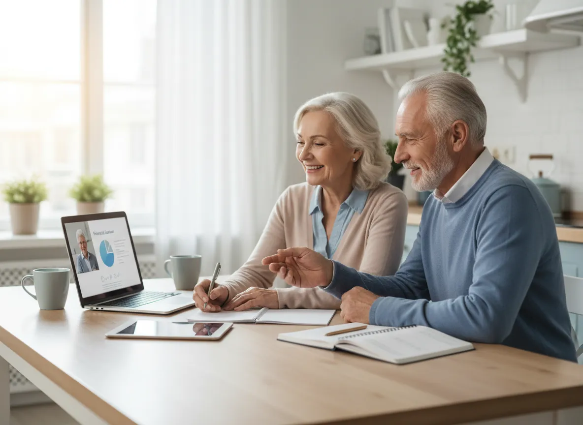 Seniors attending an educational reverse mortgage webinar