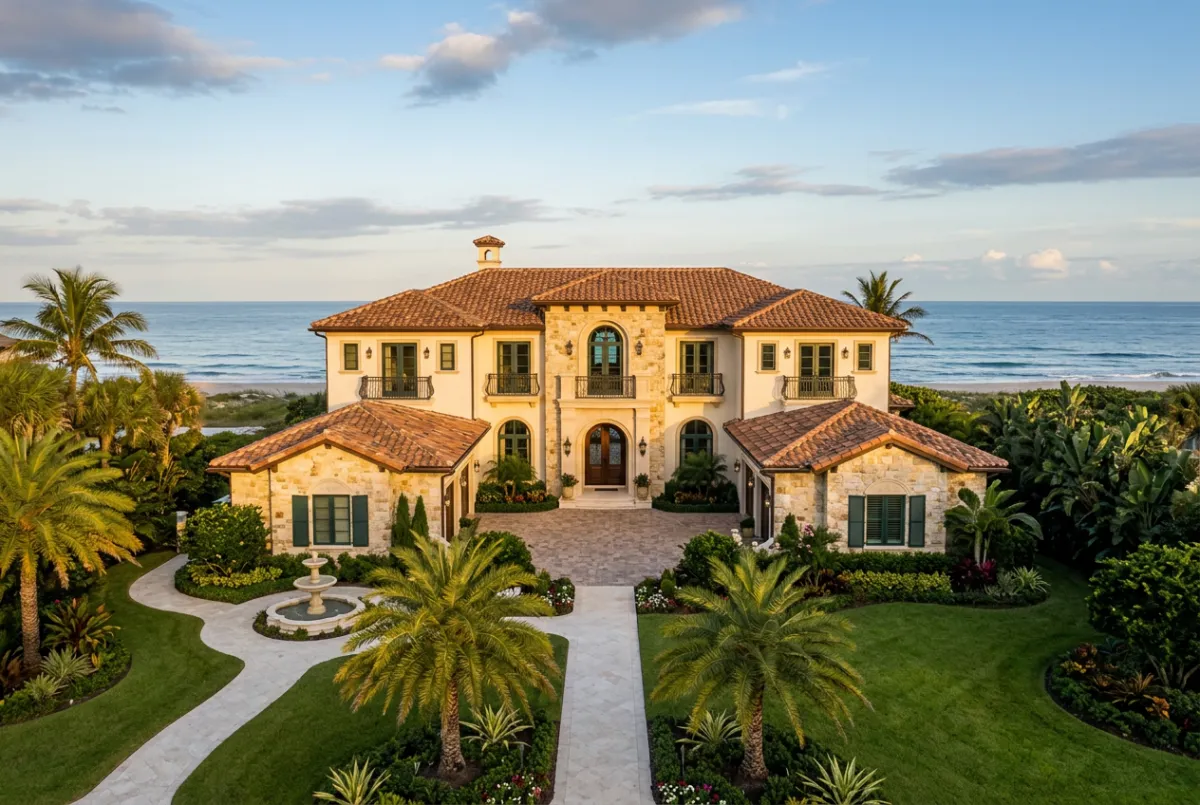 Sunlit coastal Florida estate representing inherited properties