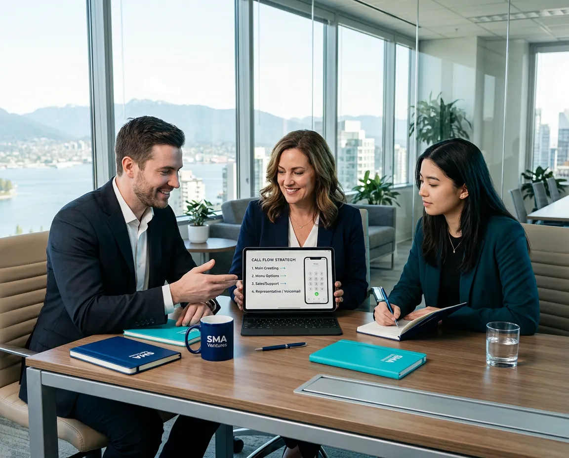 Strategic business meeting and executive consultation at SMA Ventures in Vancouver