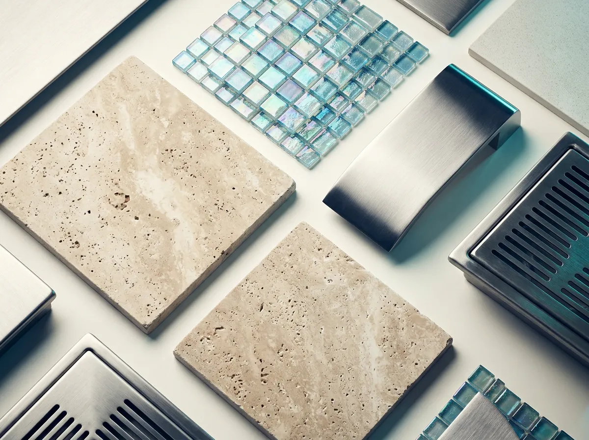 Illustrative concept: pool finish and material inspiration (demonstration image)