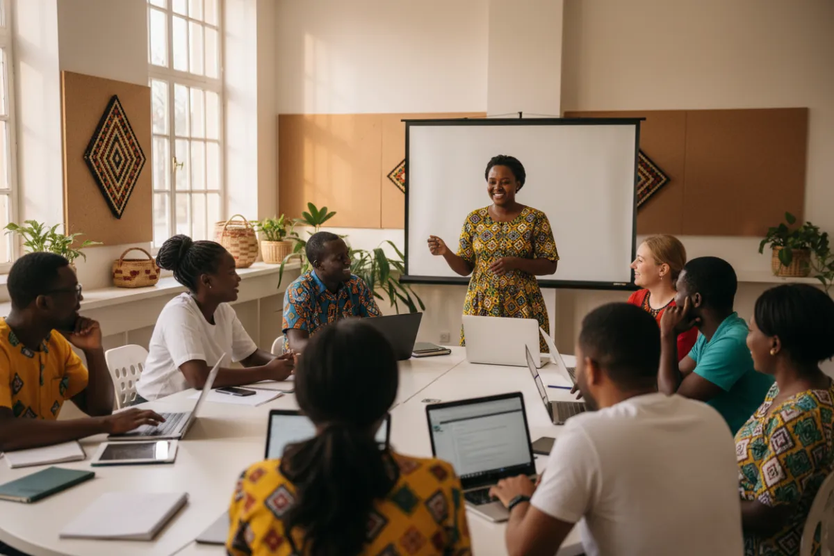 Business leaders and HR professionals interviewing candidates, mentoring employees, and collaborating in a workplace setting that represents effective human resources management.