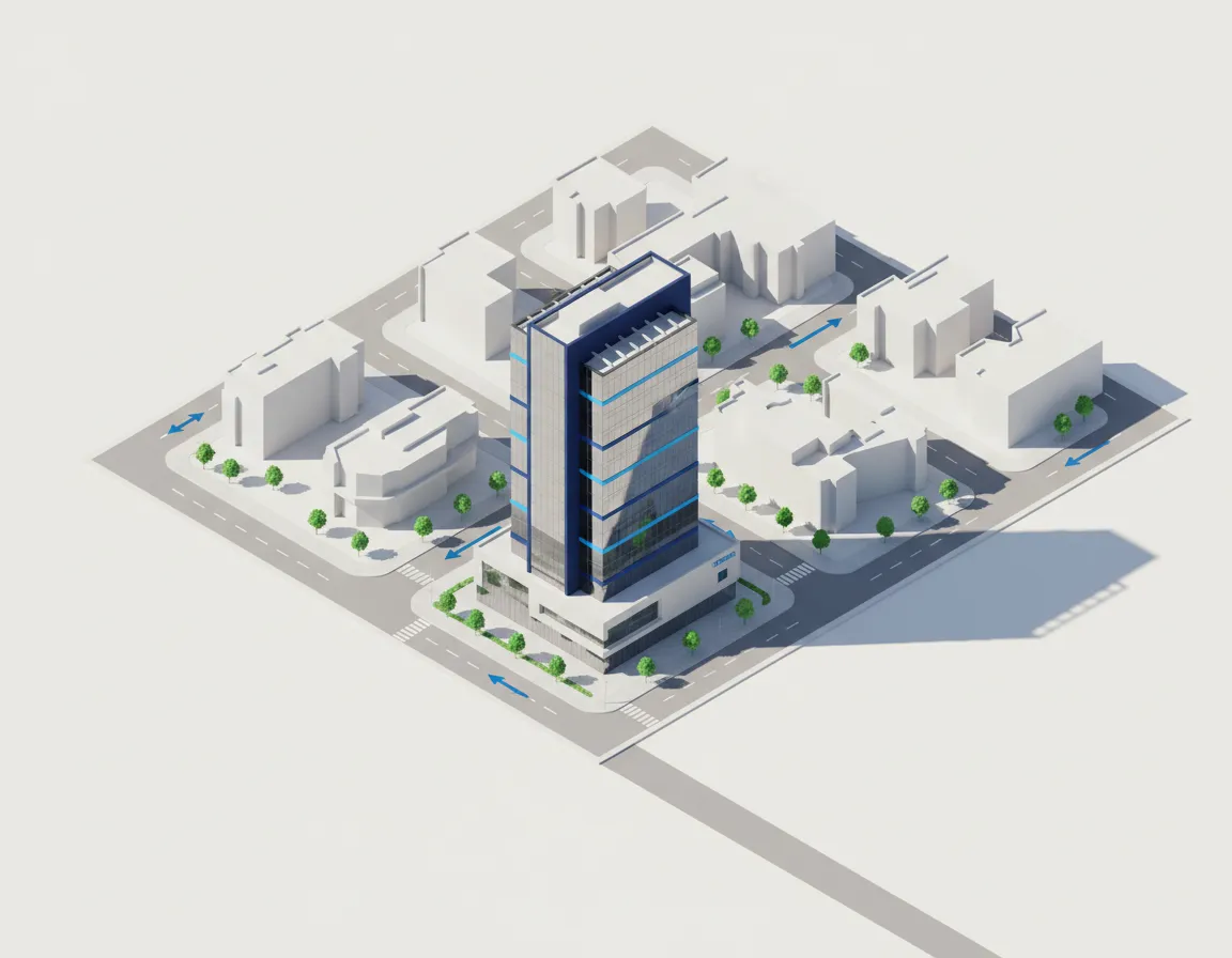 Visual da localização do Edifício E-Business Rio Verde, sede da GR Sete Veículos