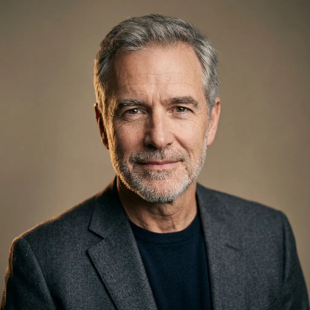 Portrait of Dr. Julian Thorne, Biotech Founder