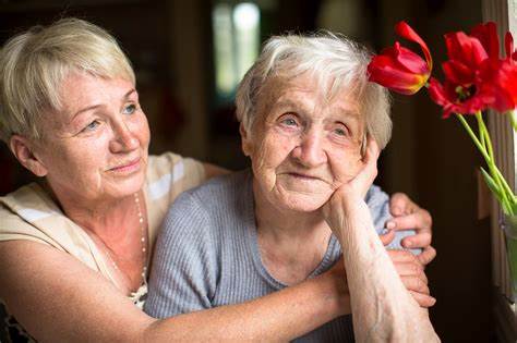 Caregiver with elderly woman