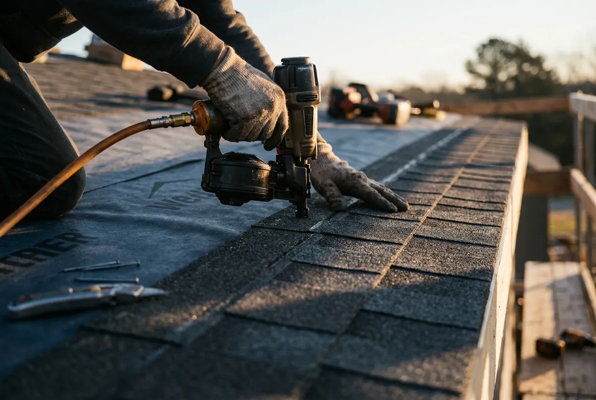 Professional architectural roofing installation and shingle replacement