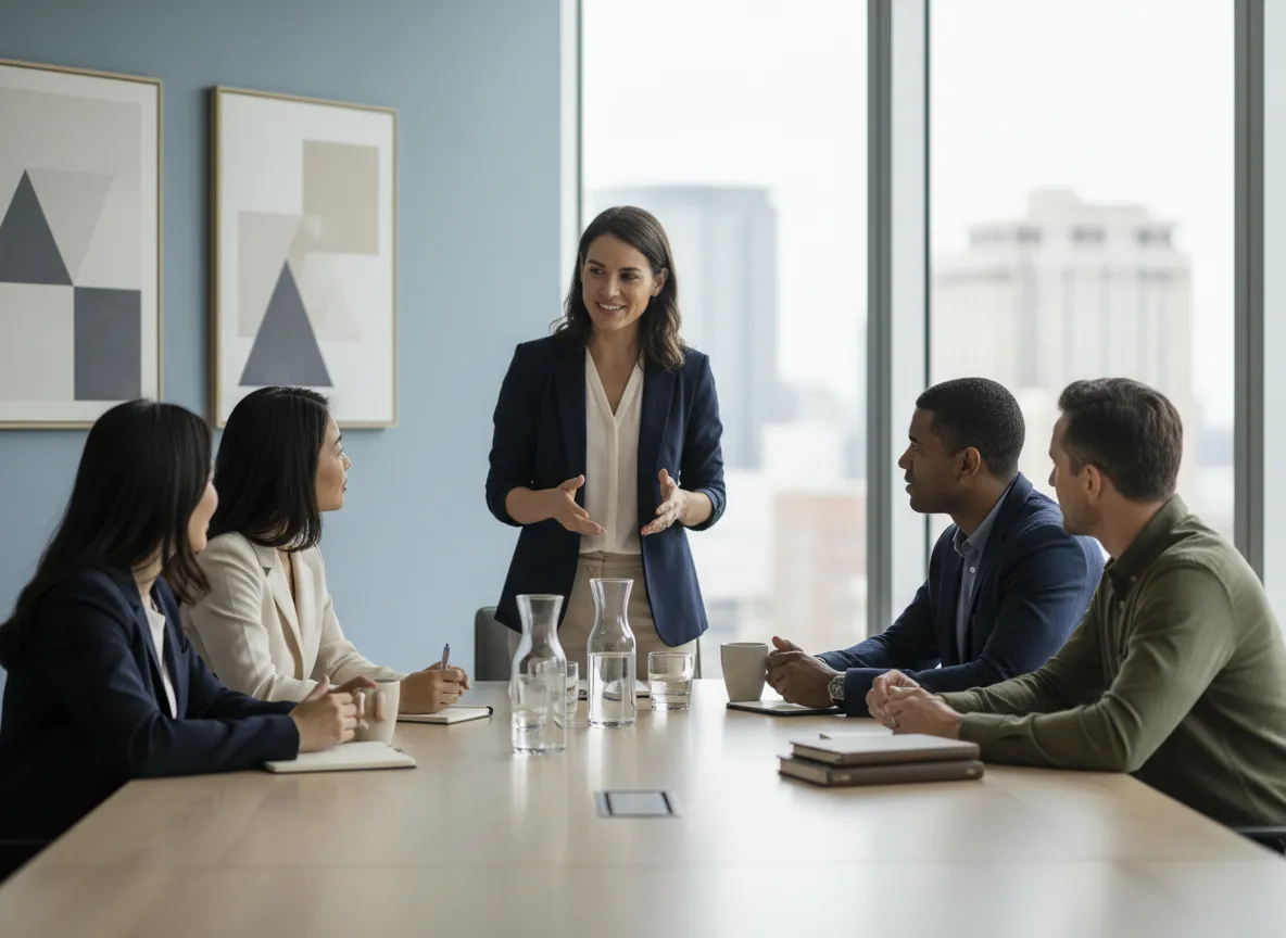 Professionals in a mastermind coaching session