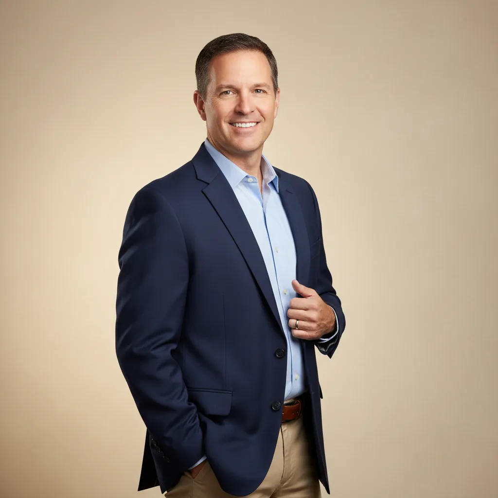 Professional locator portrait in business-casual attire, conveying trust and support for renters.