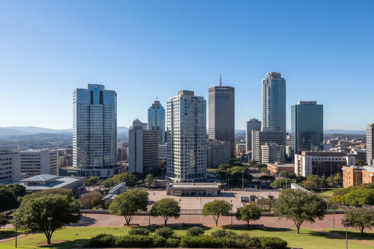 Johannesburg cityscape, no people