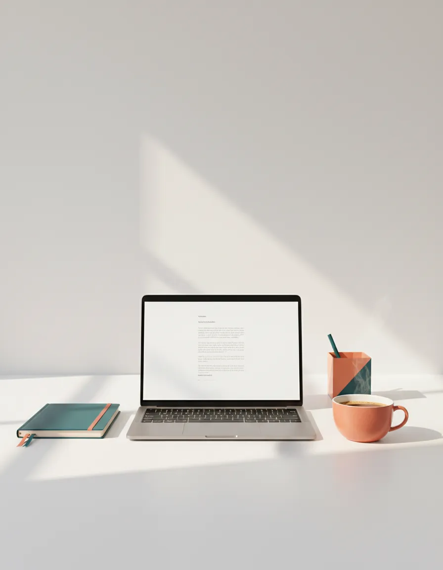 Lifestyle representation of professional copywriting services