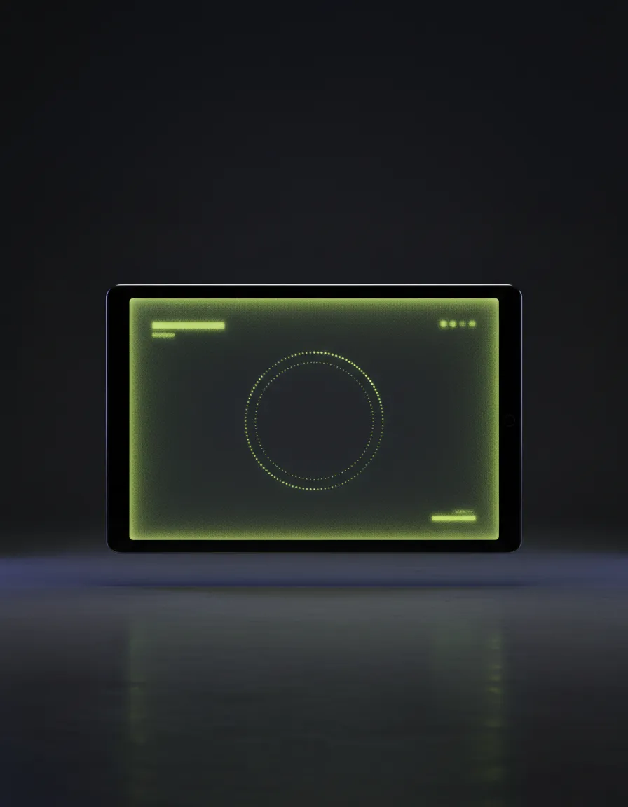 White-Label Brand Mirror dashboard mockup with frosted glass