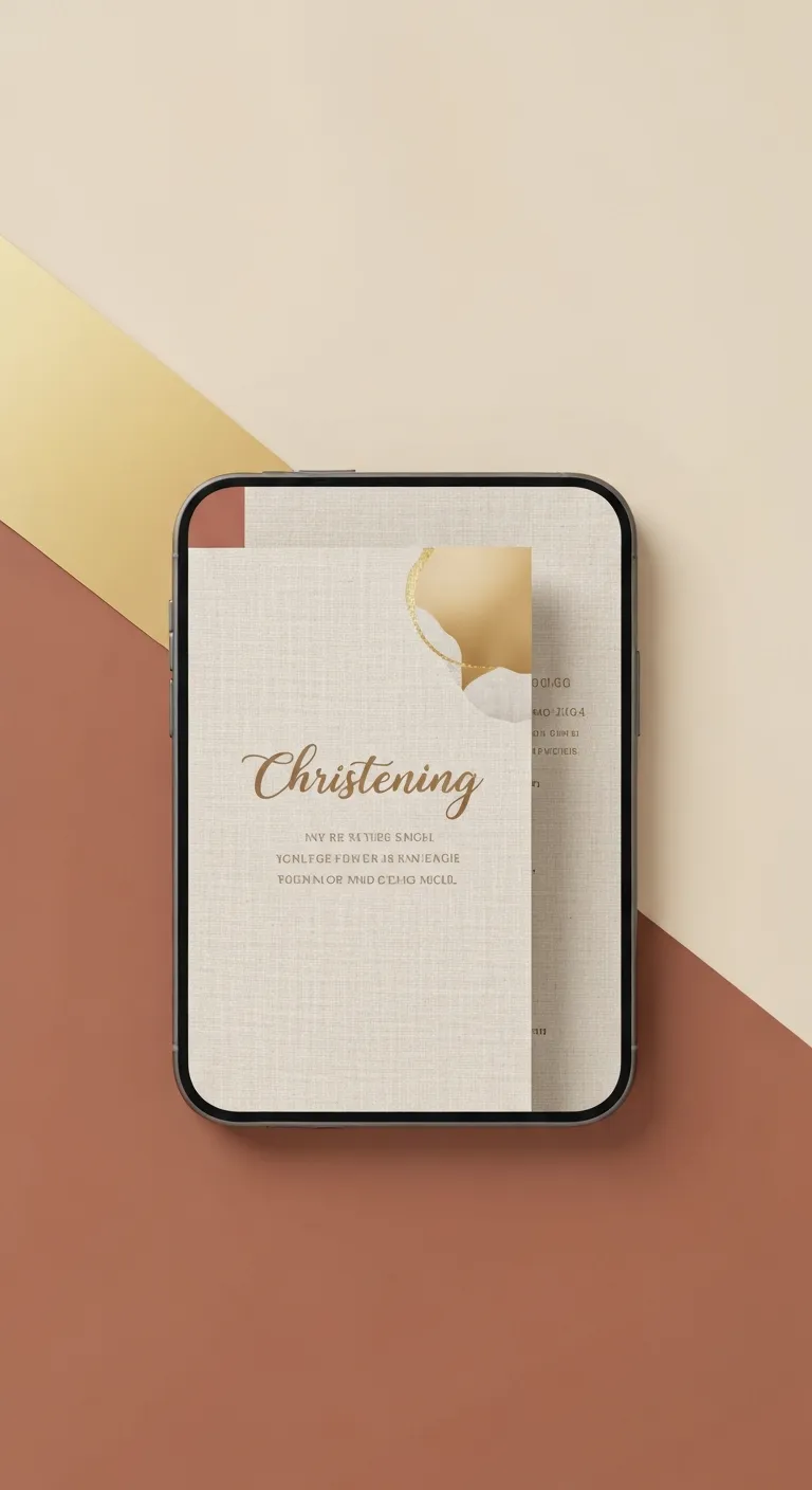 Christening Invitation Template Preview