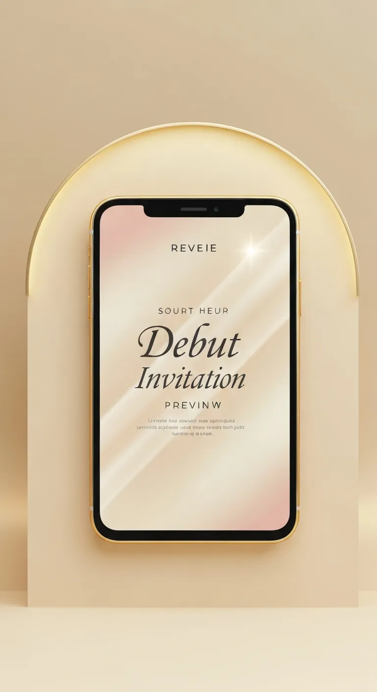 Debut Invitation Template Preview