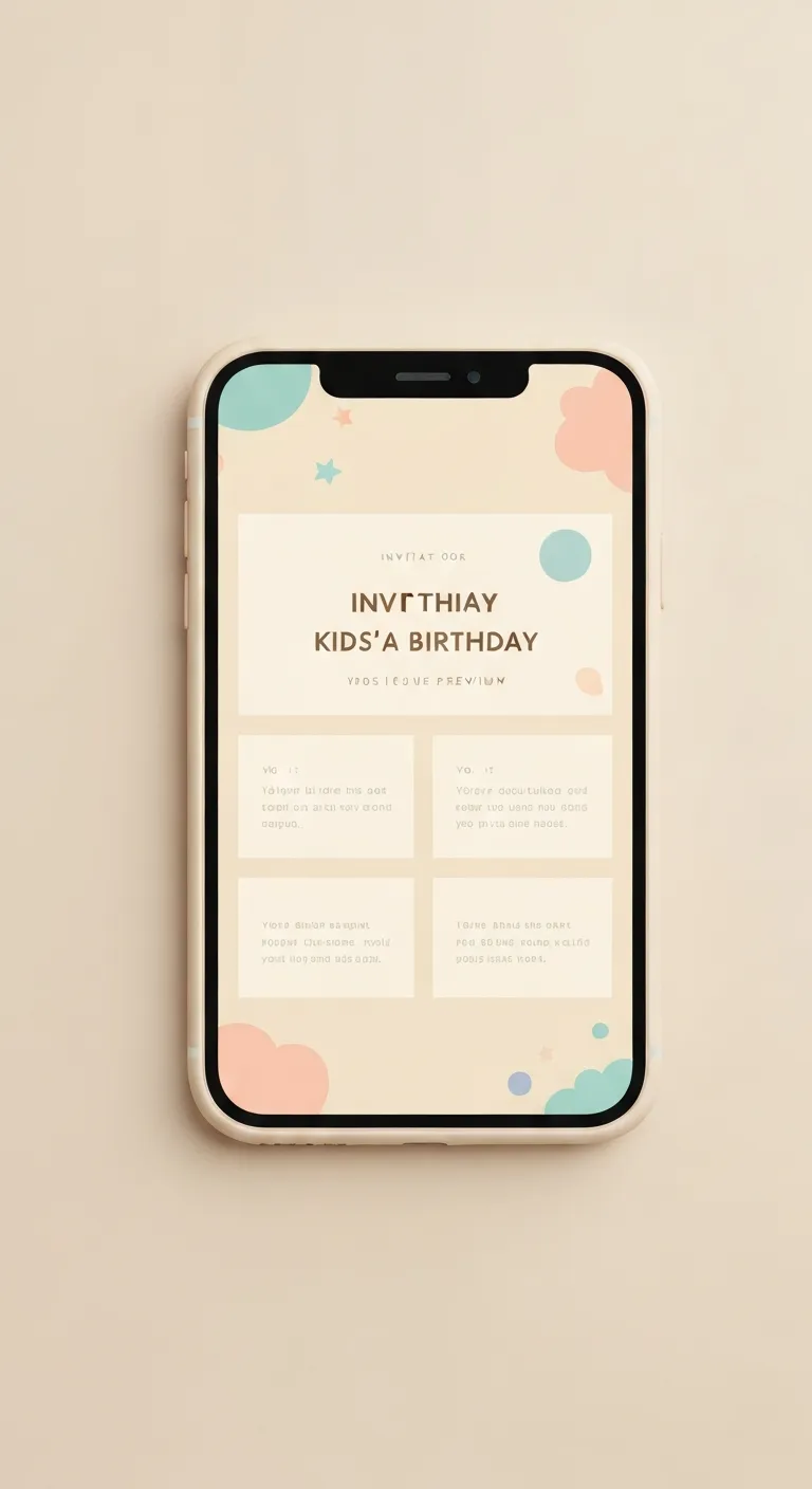 Kids Birthday Invitation Template Preview