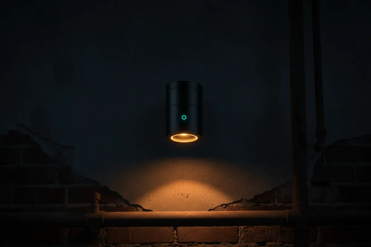 Bright security lights eliminating camera blind spots