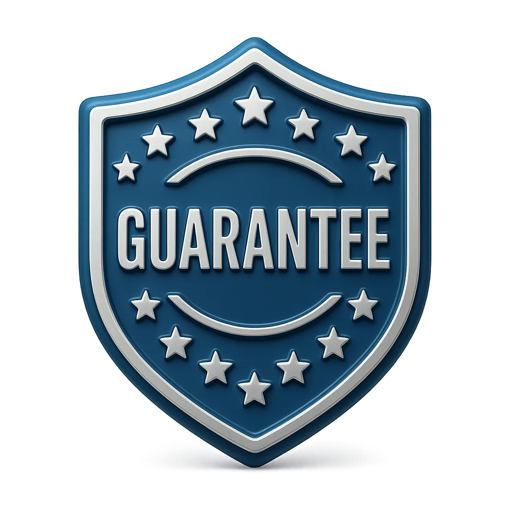 Sello de garantía de resultados 100% premium
