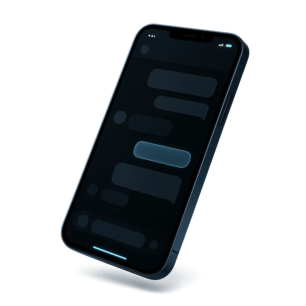 AI appointment setting conversation on mobile mockup