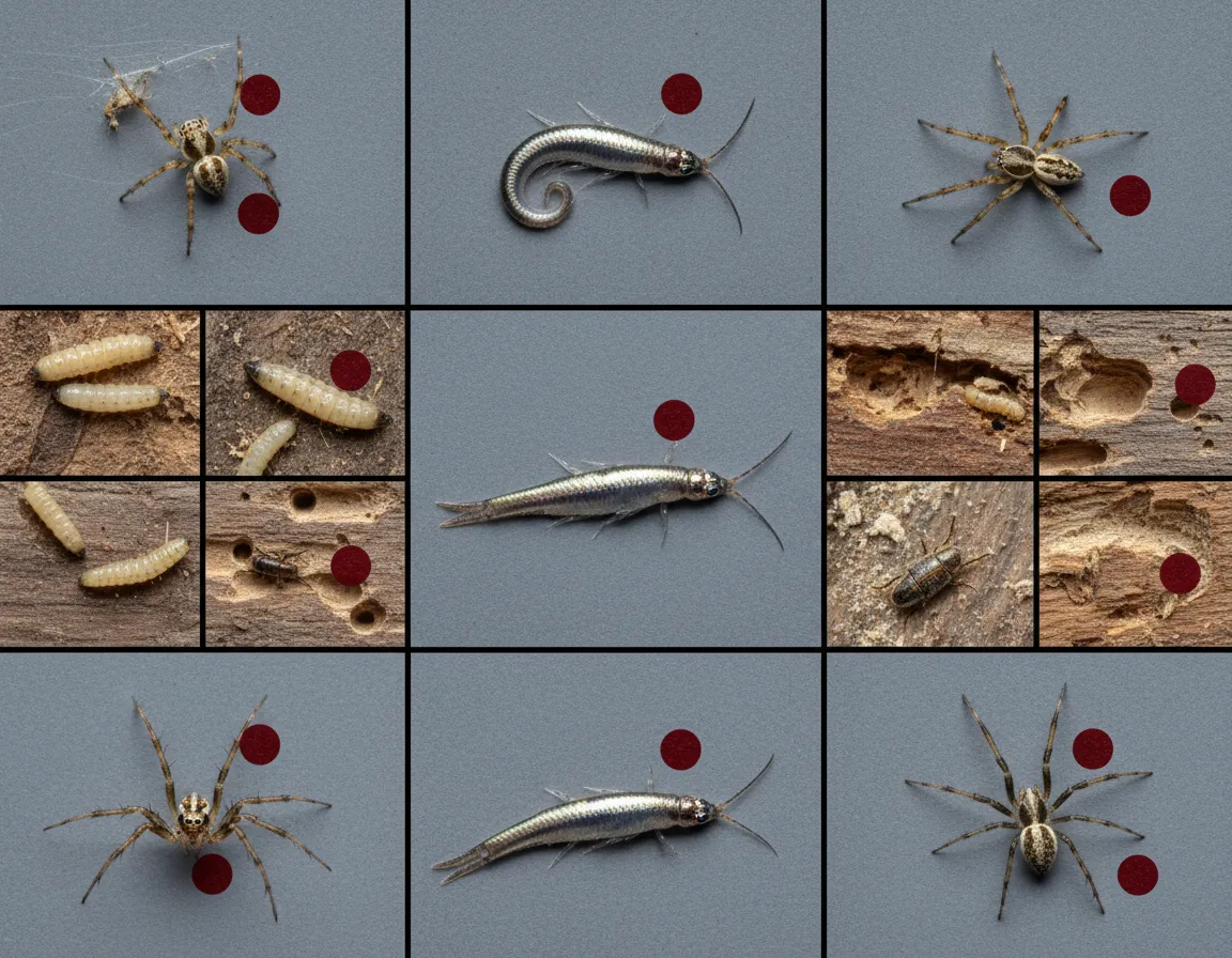 Grid displaying various other common household insects