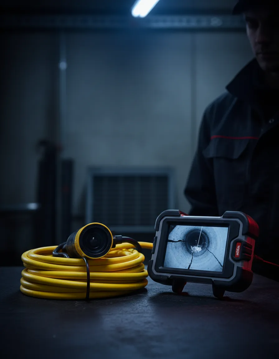 CCTV Drain Inspection technology in use