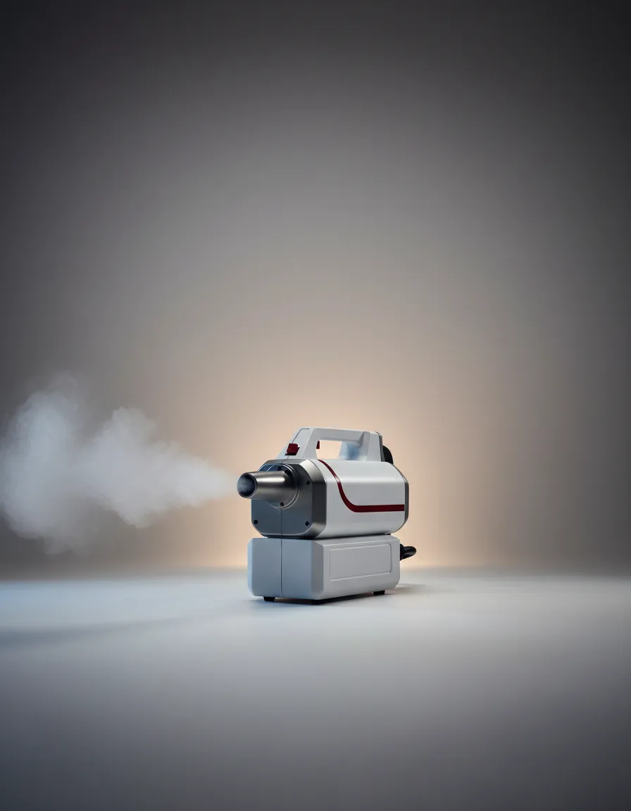 Professional ULV fogging treatment equipment in action