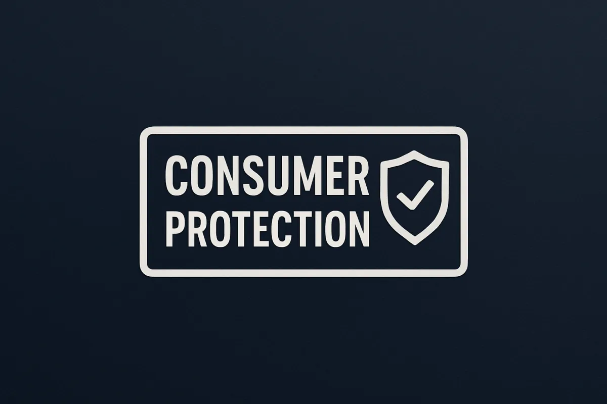 Consumer protection badge