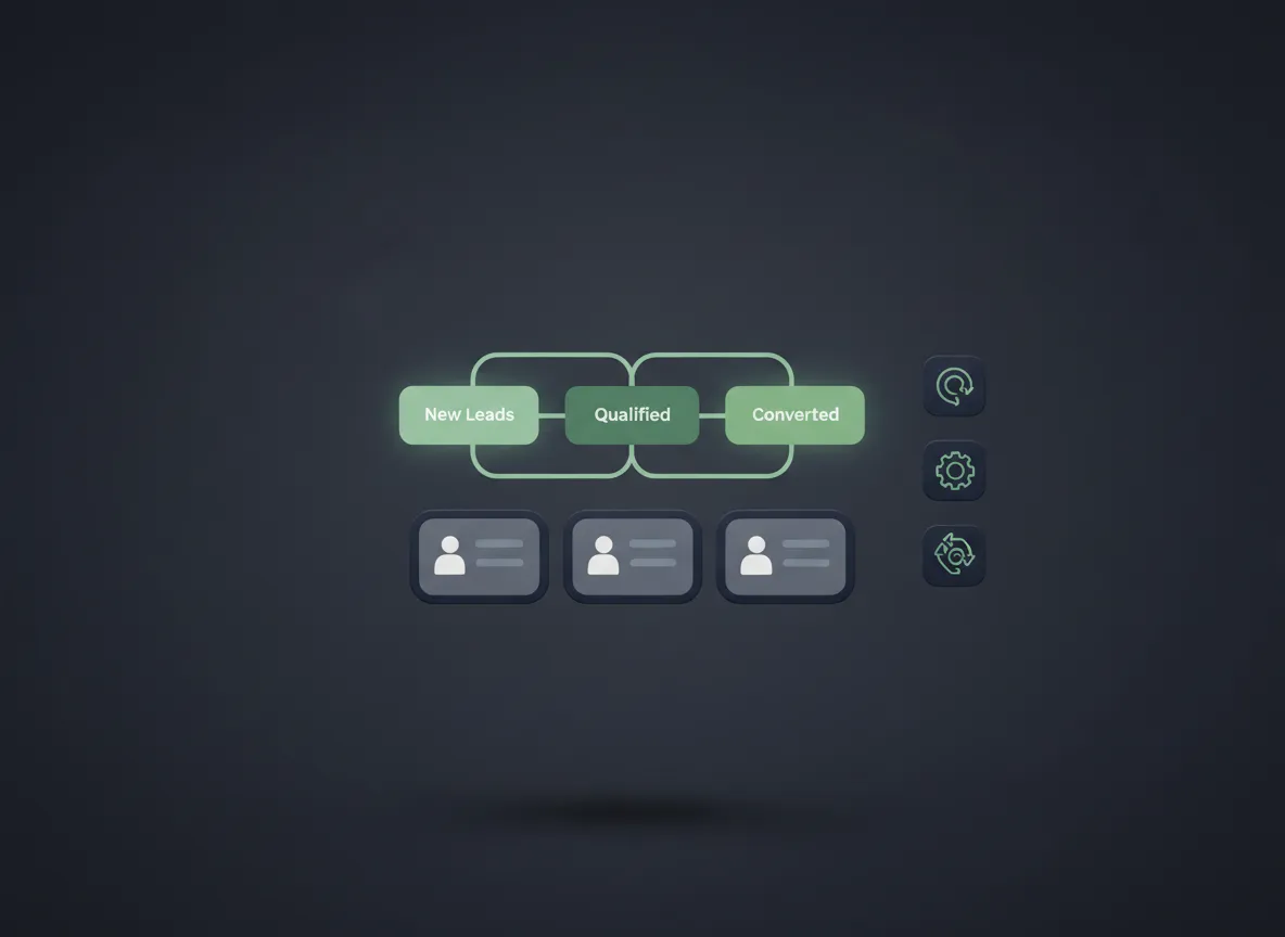 Resumen sencillo del flujo y las automatizaciones del CRM