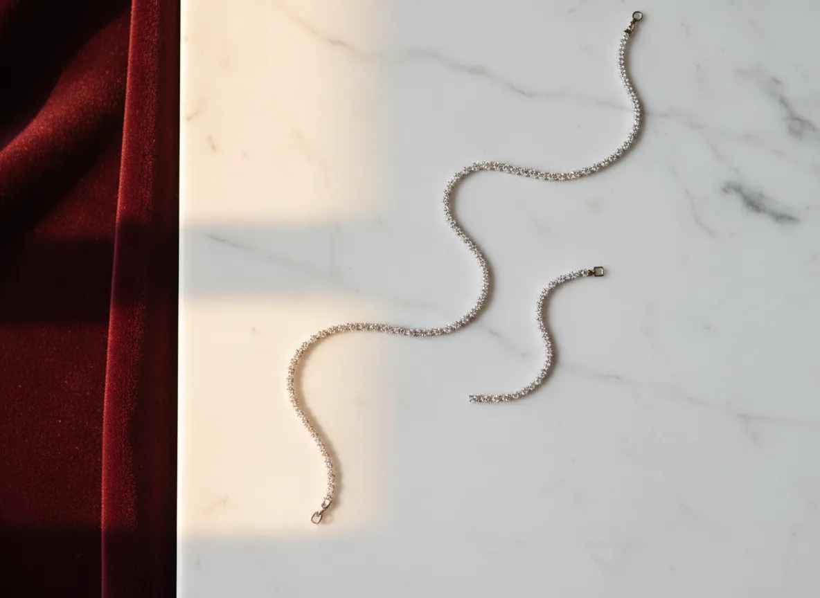 Fine jewelry necklace and bracelet