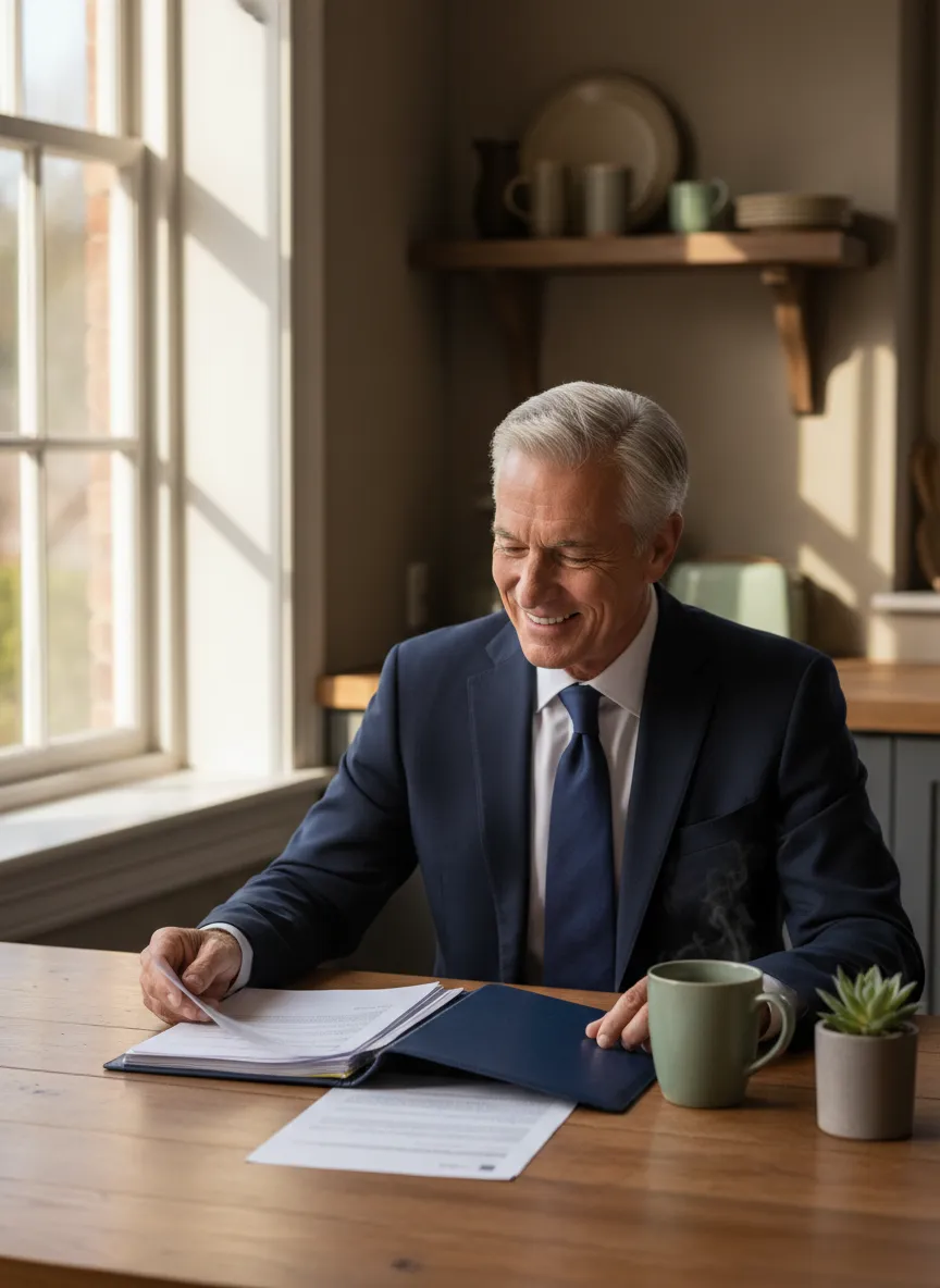 Older man smiling