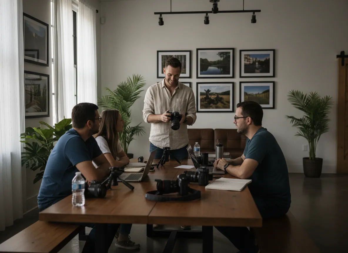 Group of photographers at a Fort Lauderdale workshop