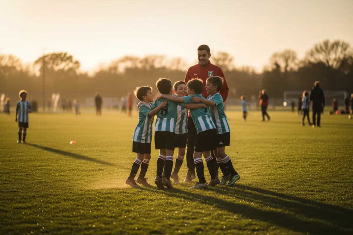 Youth fall soccer match