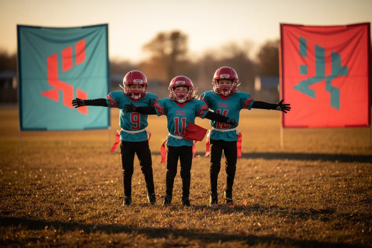 Youth flag football game