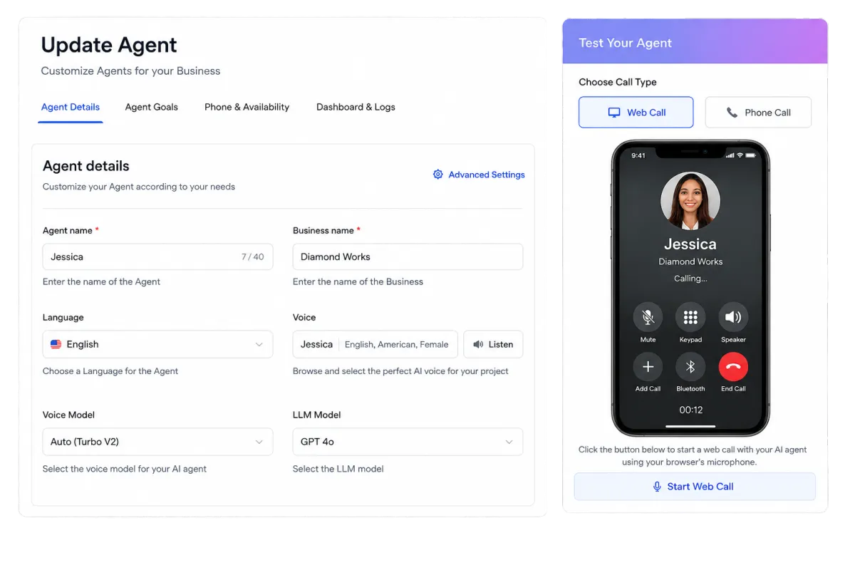 Voice AI mock-up
