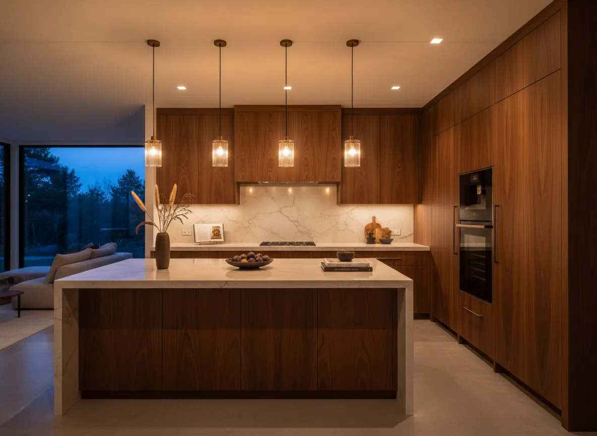 Beautiful finished kitchen with luxury cabinets installed