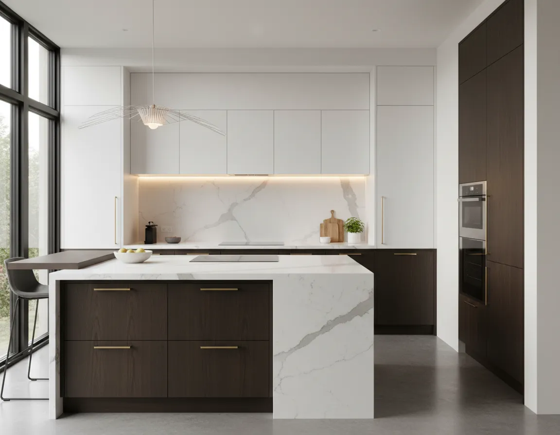 Modern kitchen cabinets installation