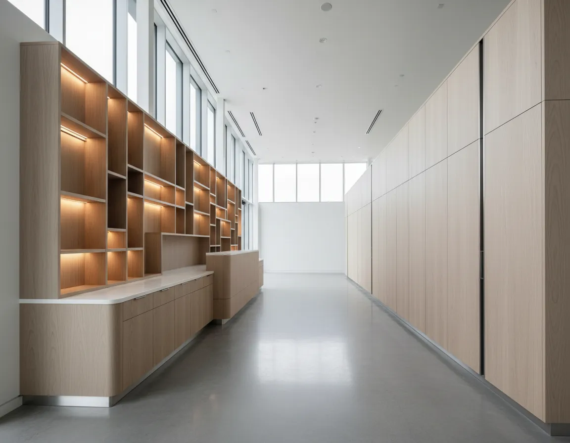 Commercial cabinet installation project