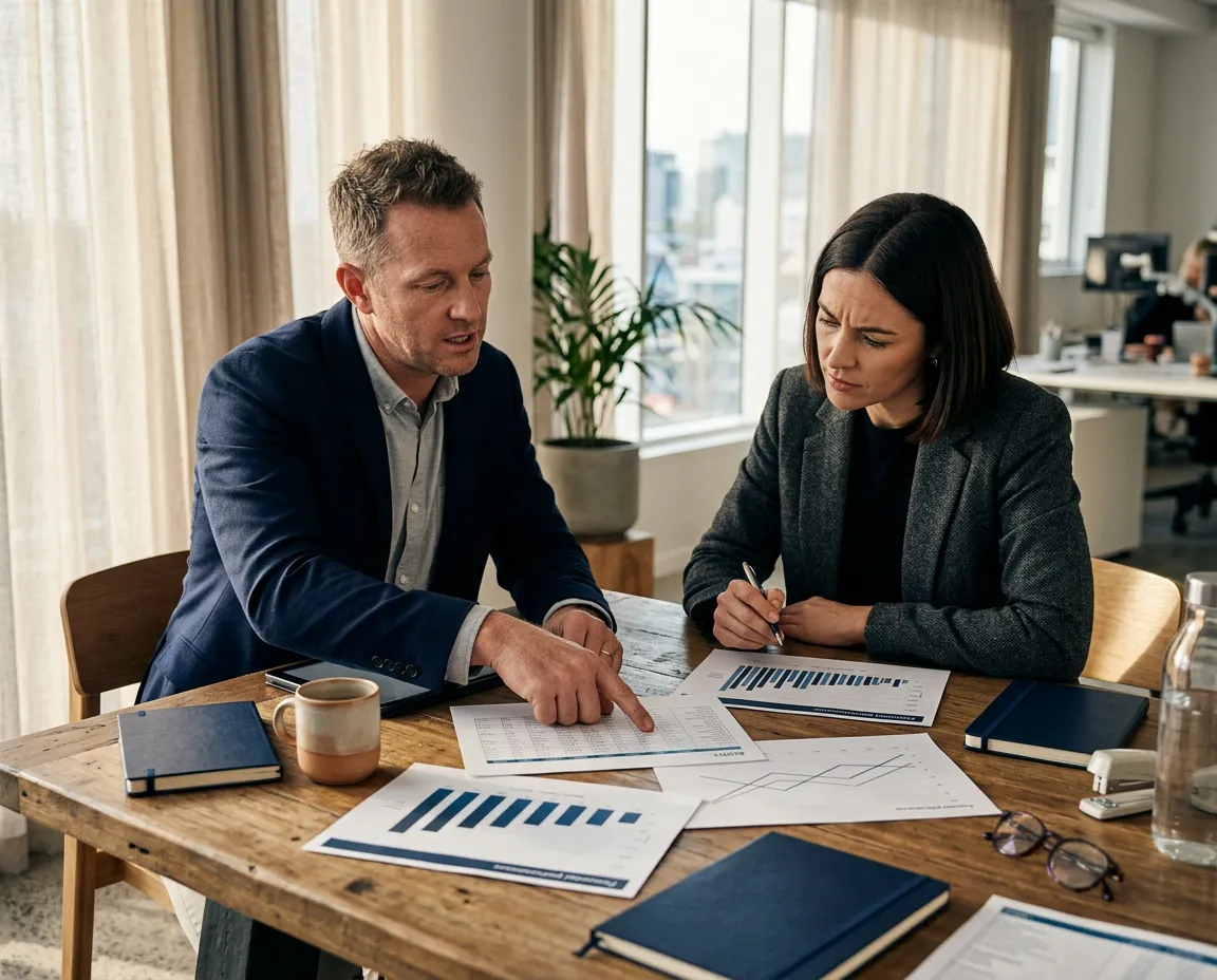 Executive discovery and financial performance audit chart analysis