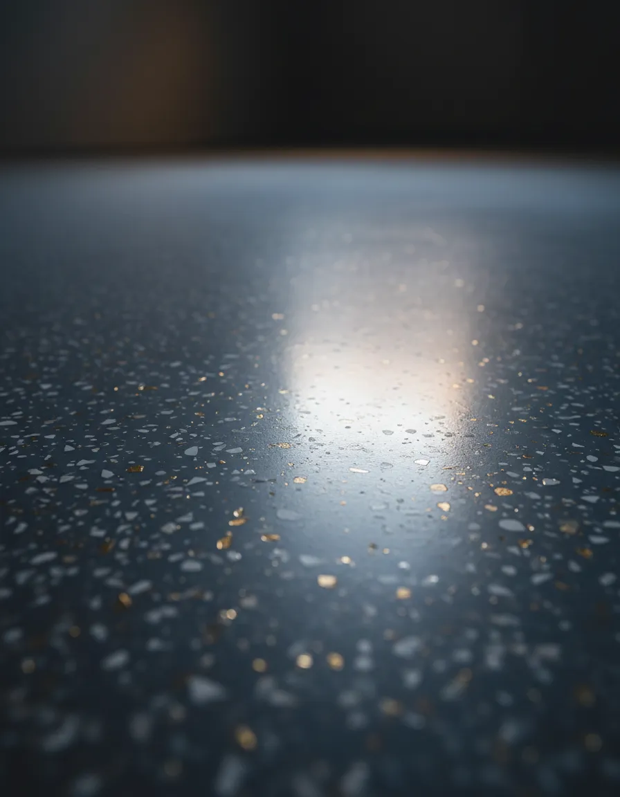 Detailed view of the ColorRize floor color and design system showing permanent crosslinked PU system