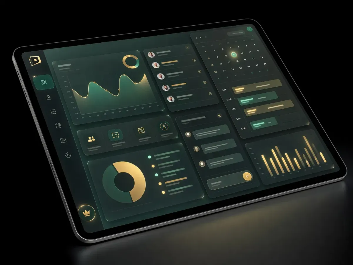 Luxe Lead Tracking Dashboard Illustration