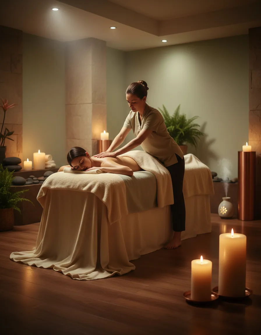 Swedish relaxation massage therapy session