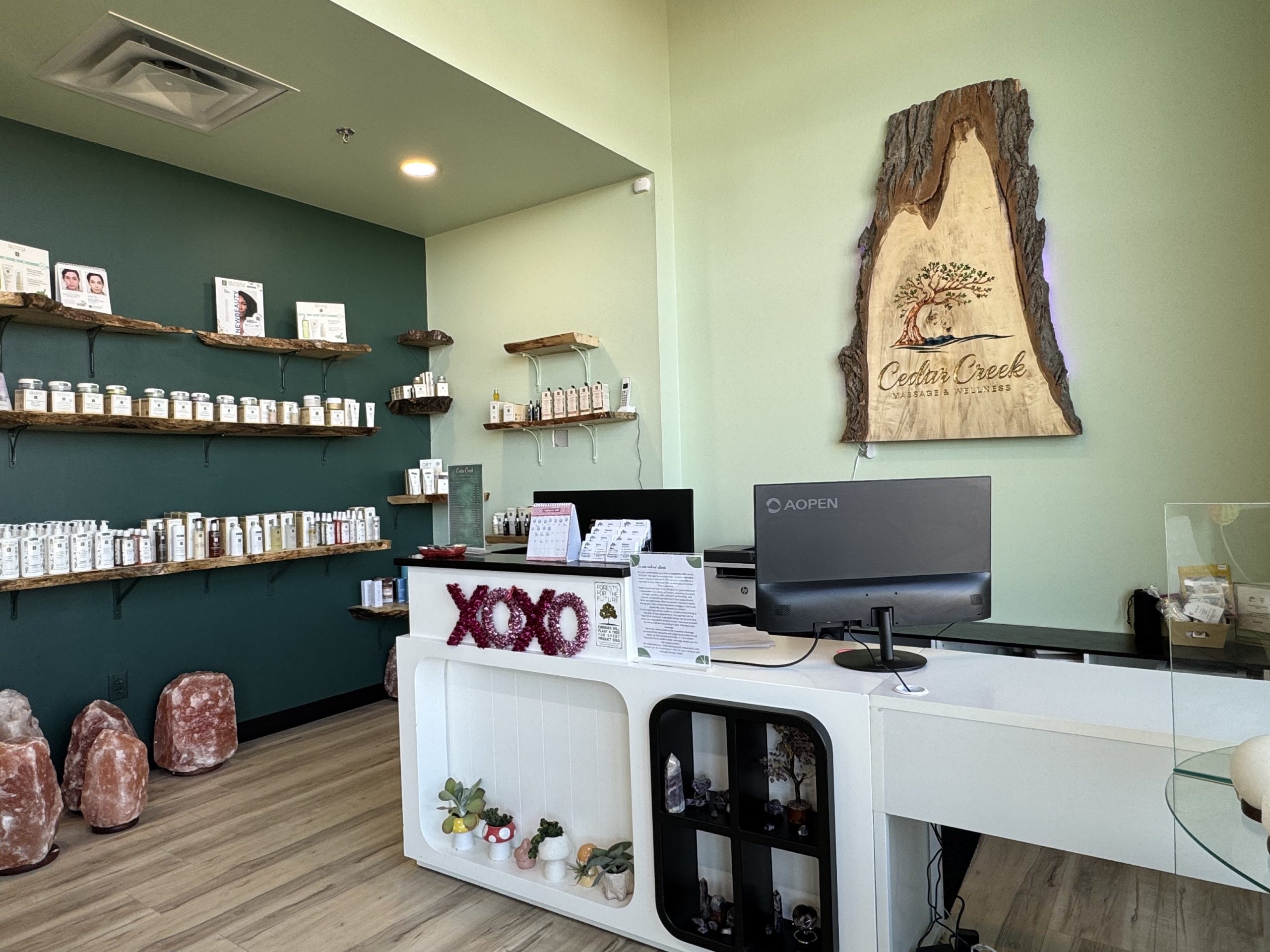 Private treatment suite at Cedar Creek Massage & Wellness